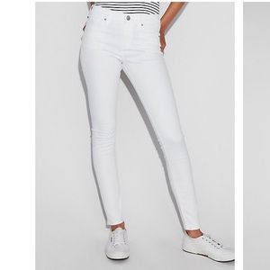 EXPRESS Mid Rise White Jean Leggings